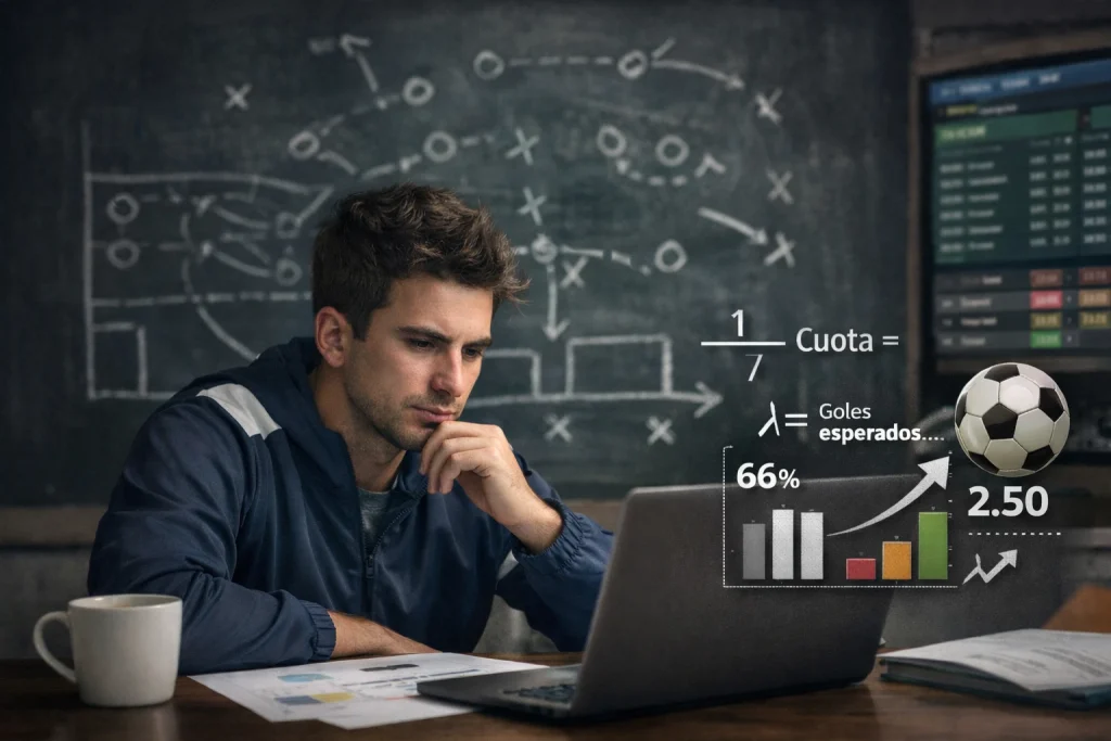 Cómo calcular probabilidades en fútbol: la fórmula matemática para ganar. Guía 2026