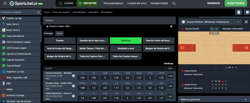 apuestas NBA en Argentina
