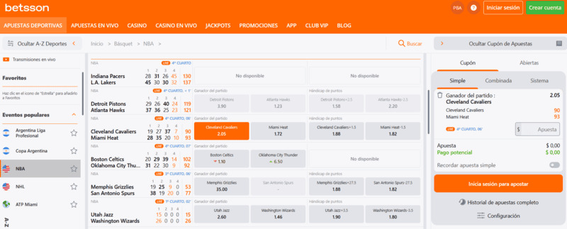 apuestas NBA en Argentina